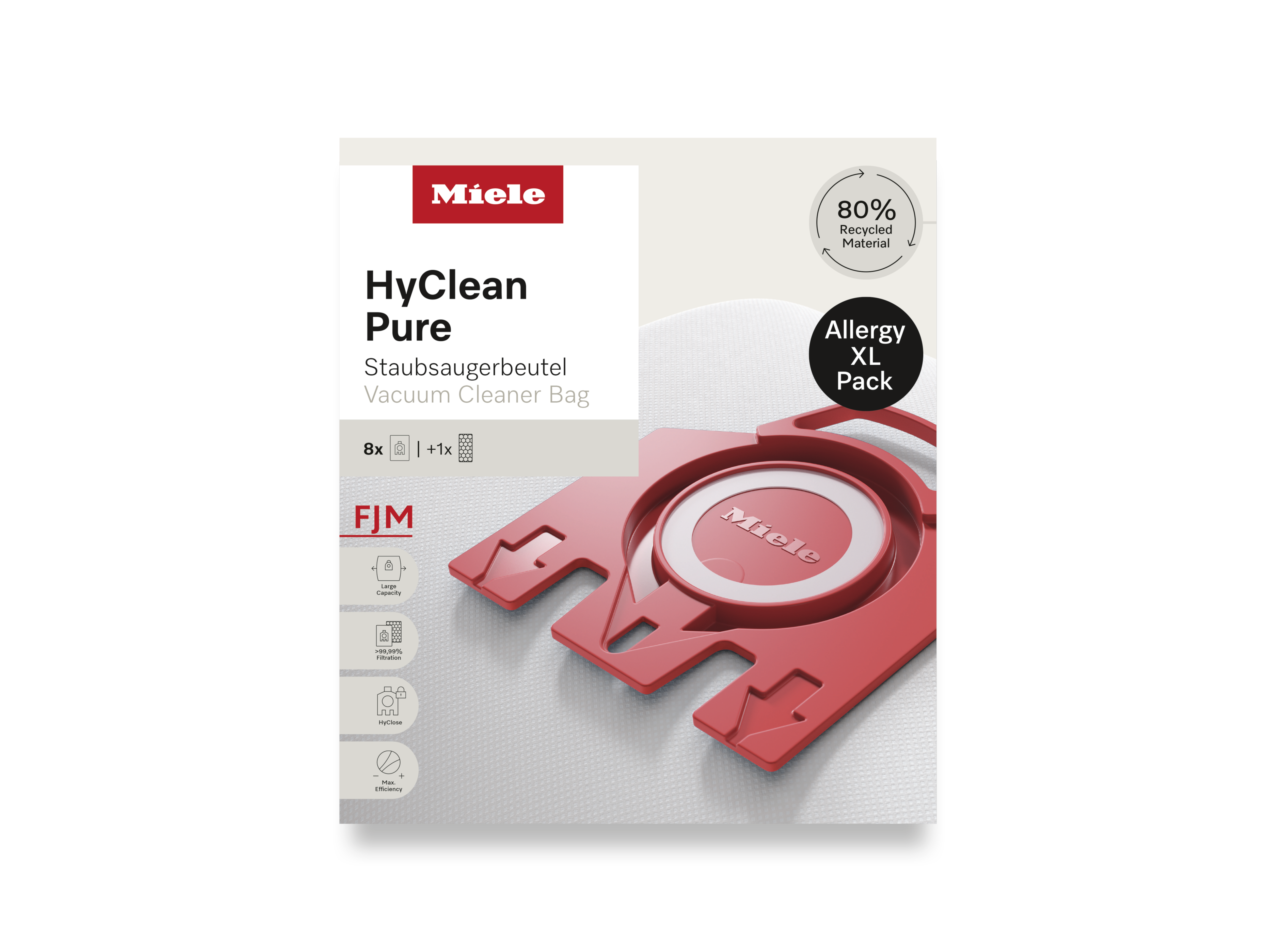 Комплект мешков-пылесборников HyClean Pure FJN Allergy XL Miele купить в Твери | Всегда в наличии! | Артикул 12498190 | Официальный сайт