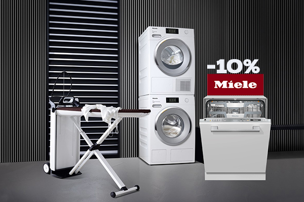 Скидка 10% на технику по уходу за бельем и посудой Miele Скидка 10% на технику по уходу за бельем и посудой Miele